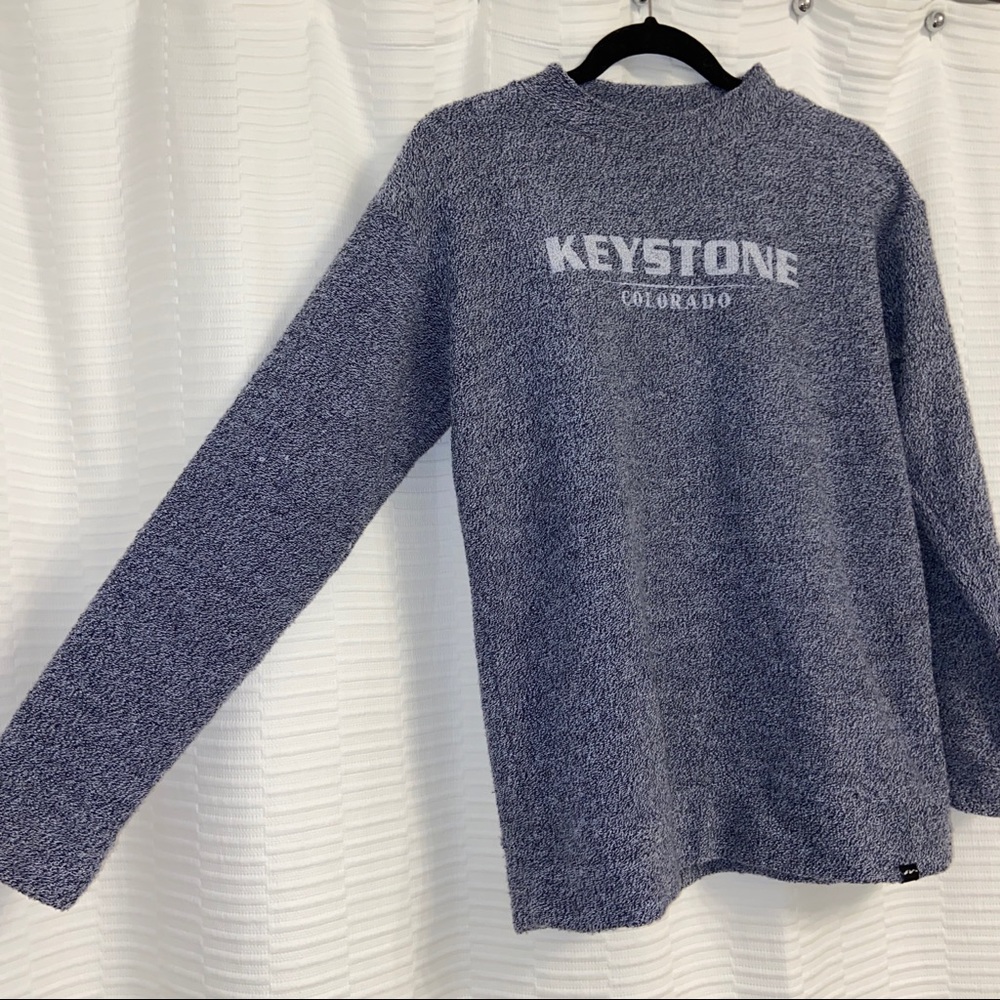 Keystone Colorado textured crew neck sweatshirt